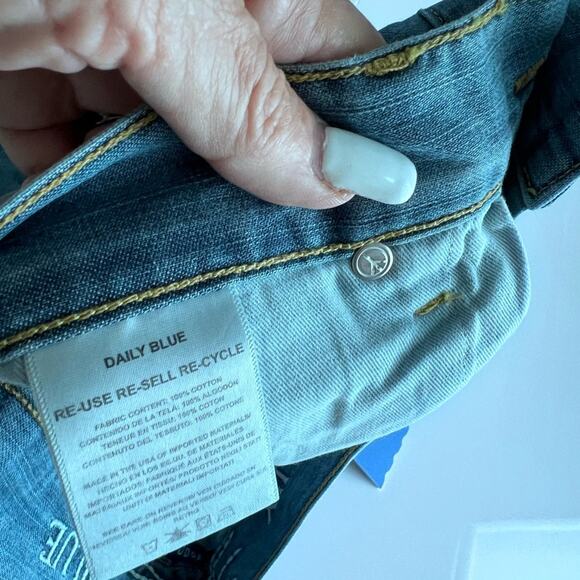 NWT $319 DAILY BLUE by ADRIANO GOLDSCHMIED MOOD relaxed straight jeans 26 - Picture 9 of 9